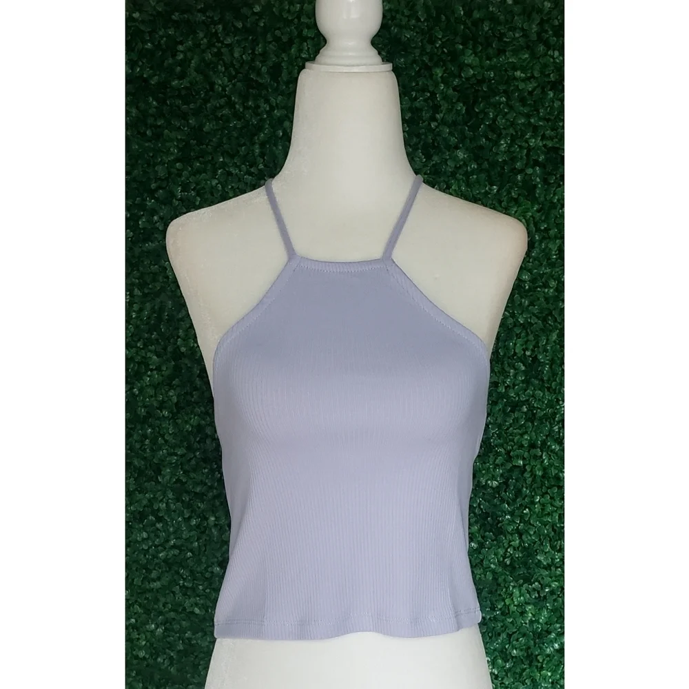 39 J.Crew Vintage rib cropped halter tank